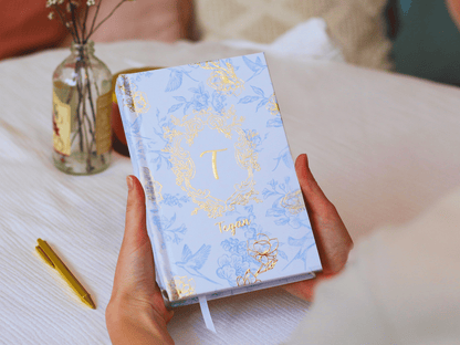 Personalised Toile de Jouy Notebook (Blue)