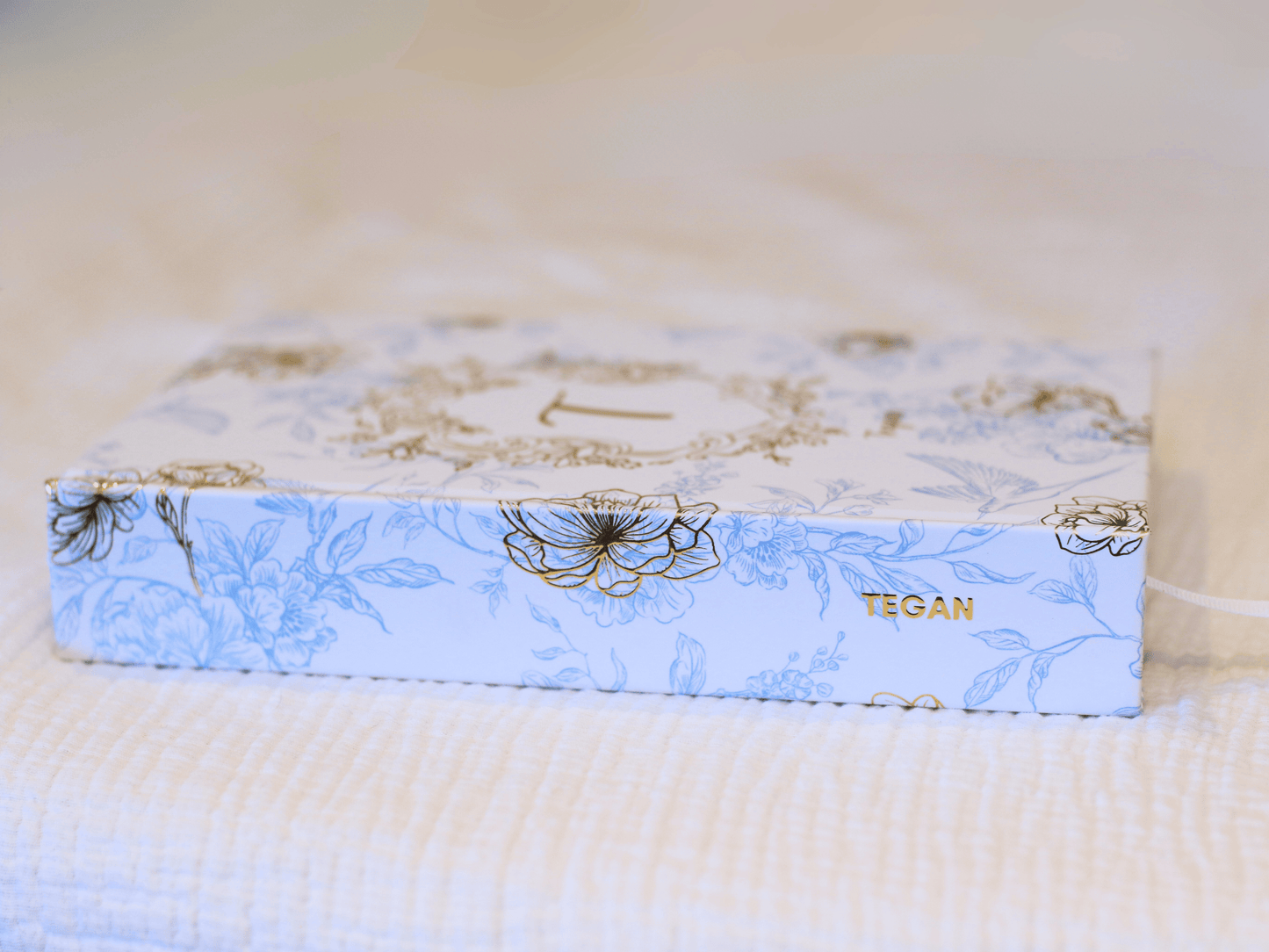 Personalised Toile de Jouy Notebook (Blue)