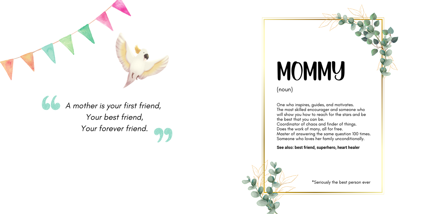 Personalised Mummy My Heart's First Home Story Book