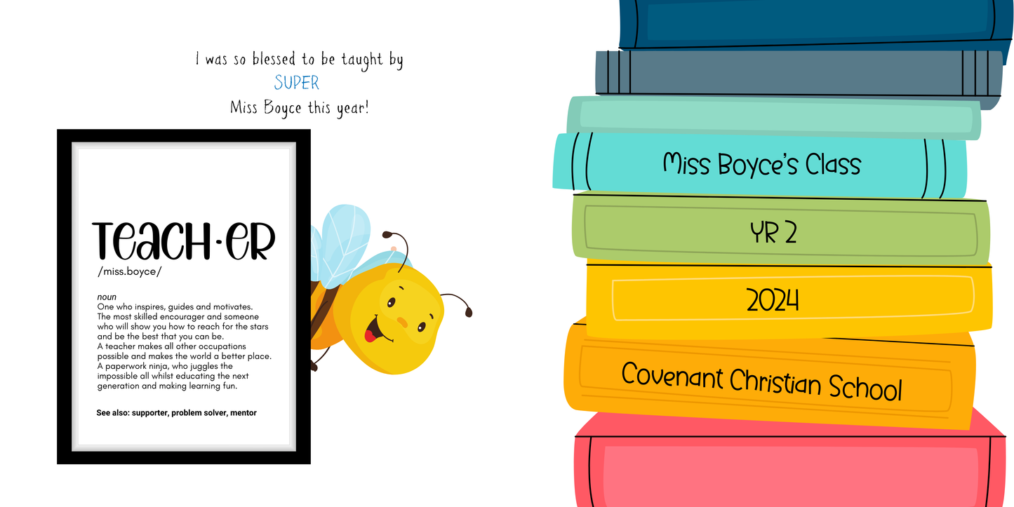 Personalised Thank You for Bee-ing a Super Teacher