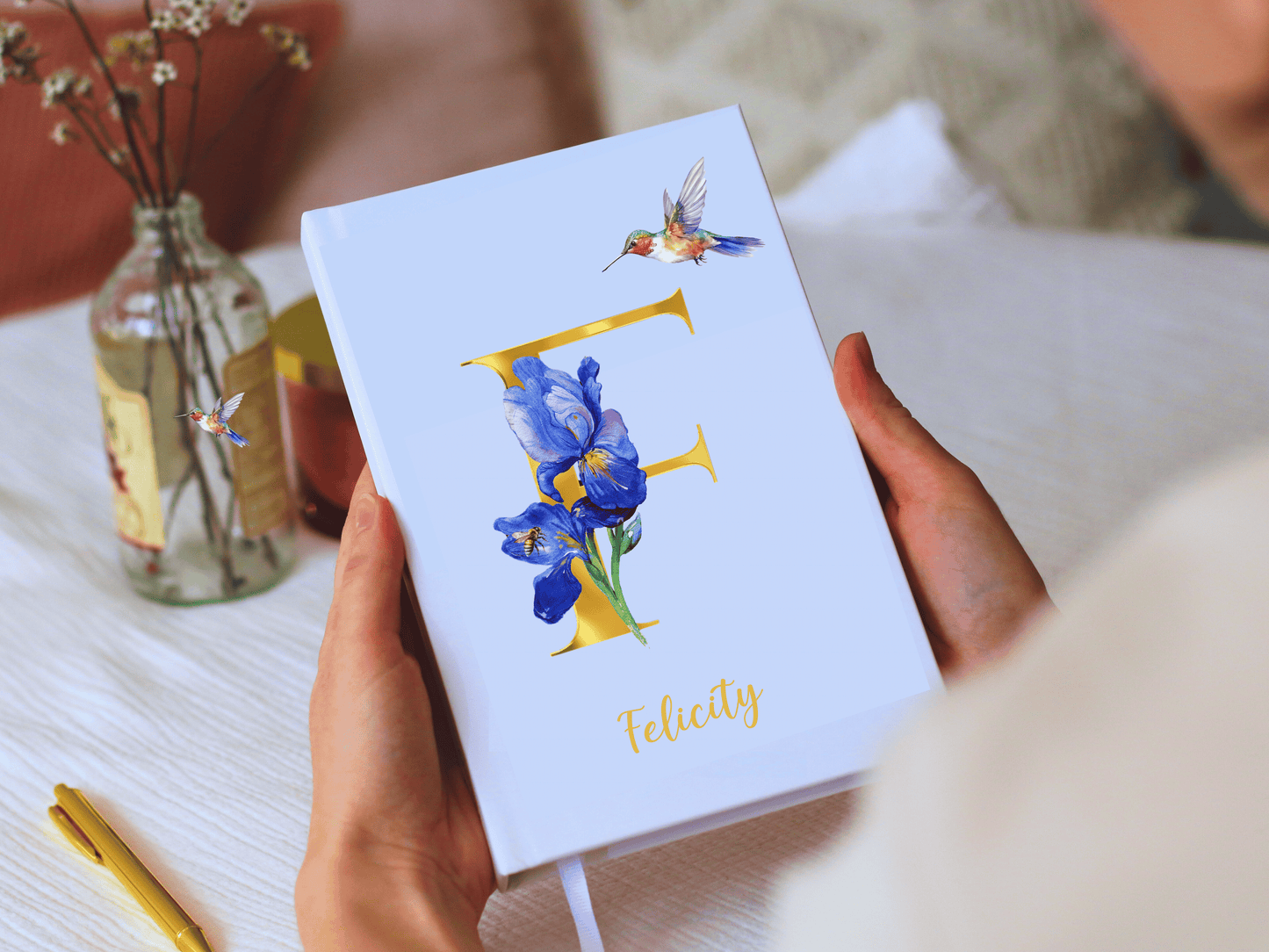 Personalised Initial Gold Foiled Journal (Dotted)