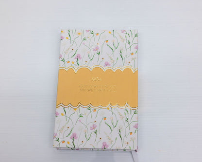 Personalised Yellow Botanical Floral Journal (Gold foil)
