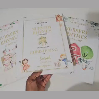 Personalised Christening Nursery Rhymes Book