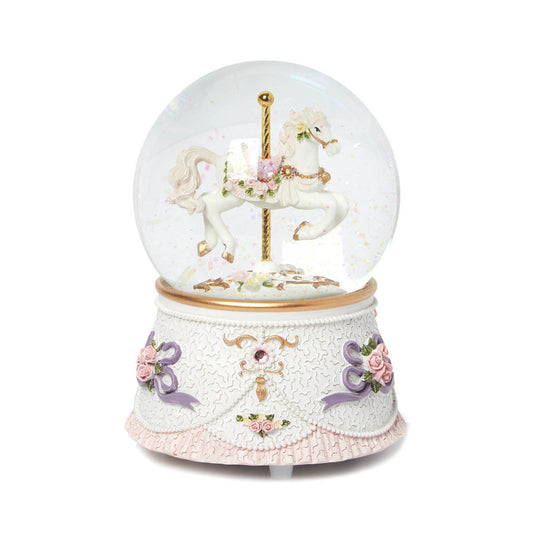 Classic Music carousel Horse Snow globe