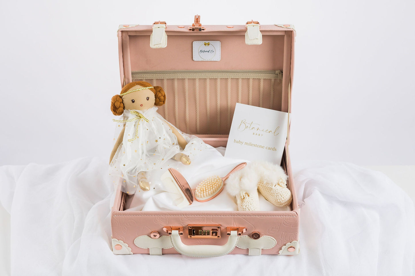 Personalised Pink and Rose Gold Suitcase
